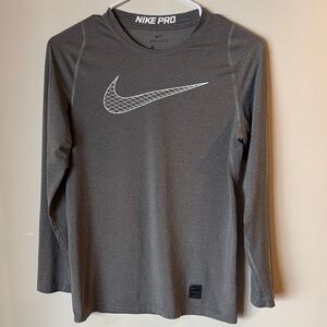Nike Pro Sri-Fit Long Sleeve Dark Gray Shirt